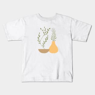 Boho minimalist Plants Kids T-Shirt